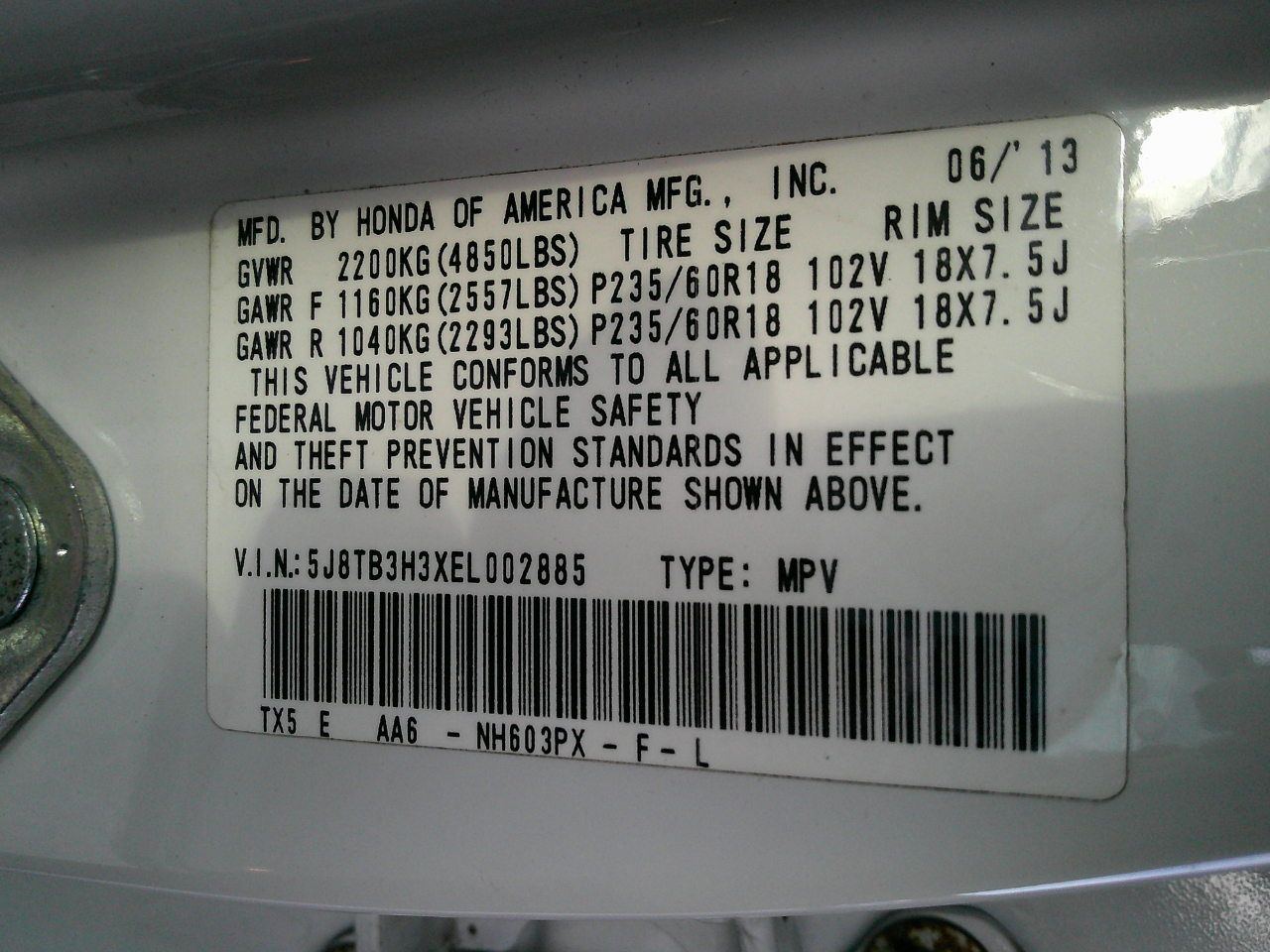 Acura RDX FWD 4dr 2014