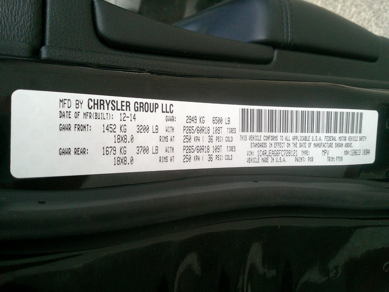 Jeep Grand Cherokee RWD 4dr Laredo 2015