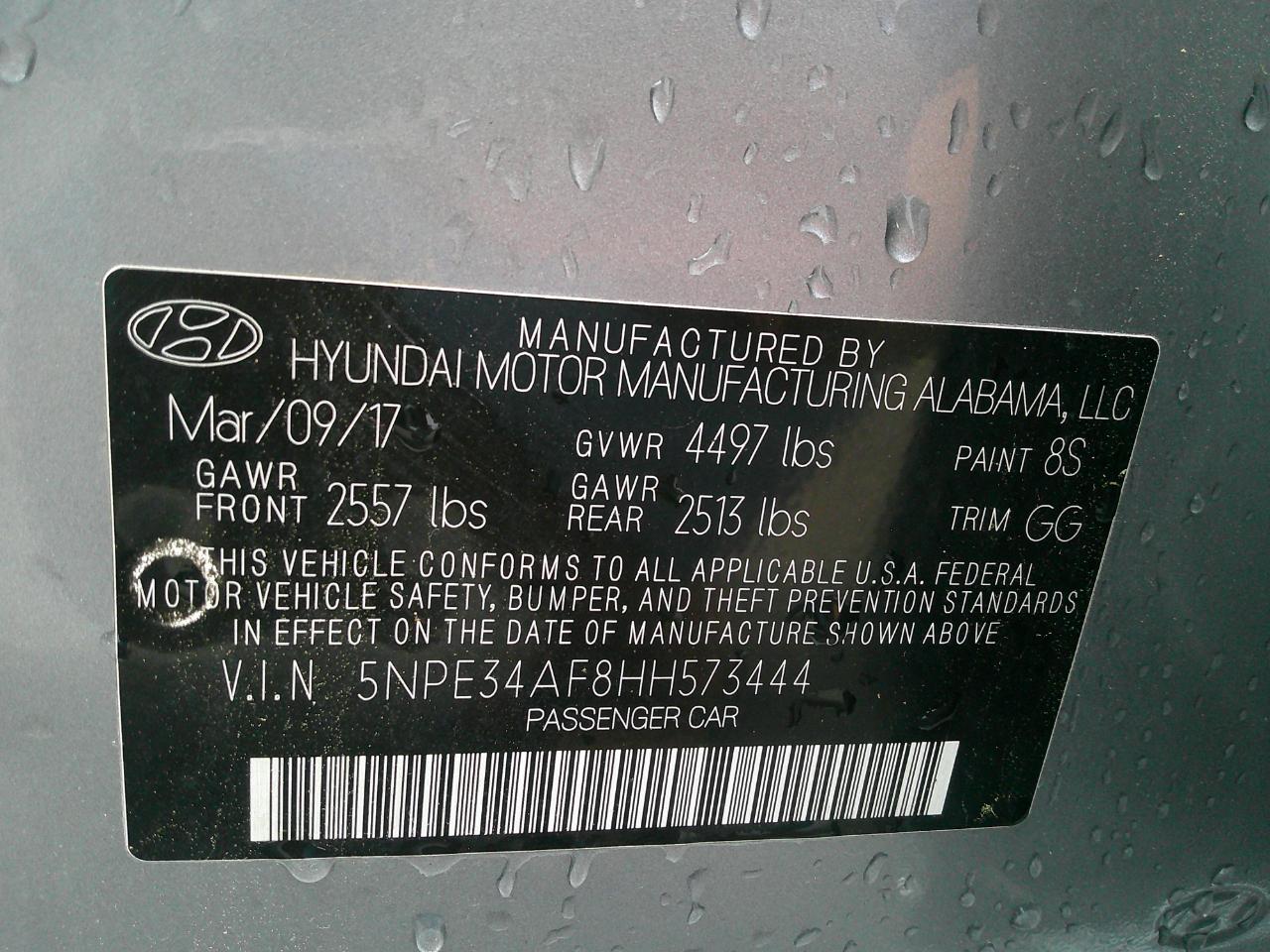 Hyundai Sonata Sport 2.4L 2017