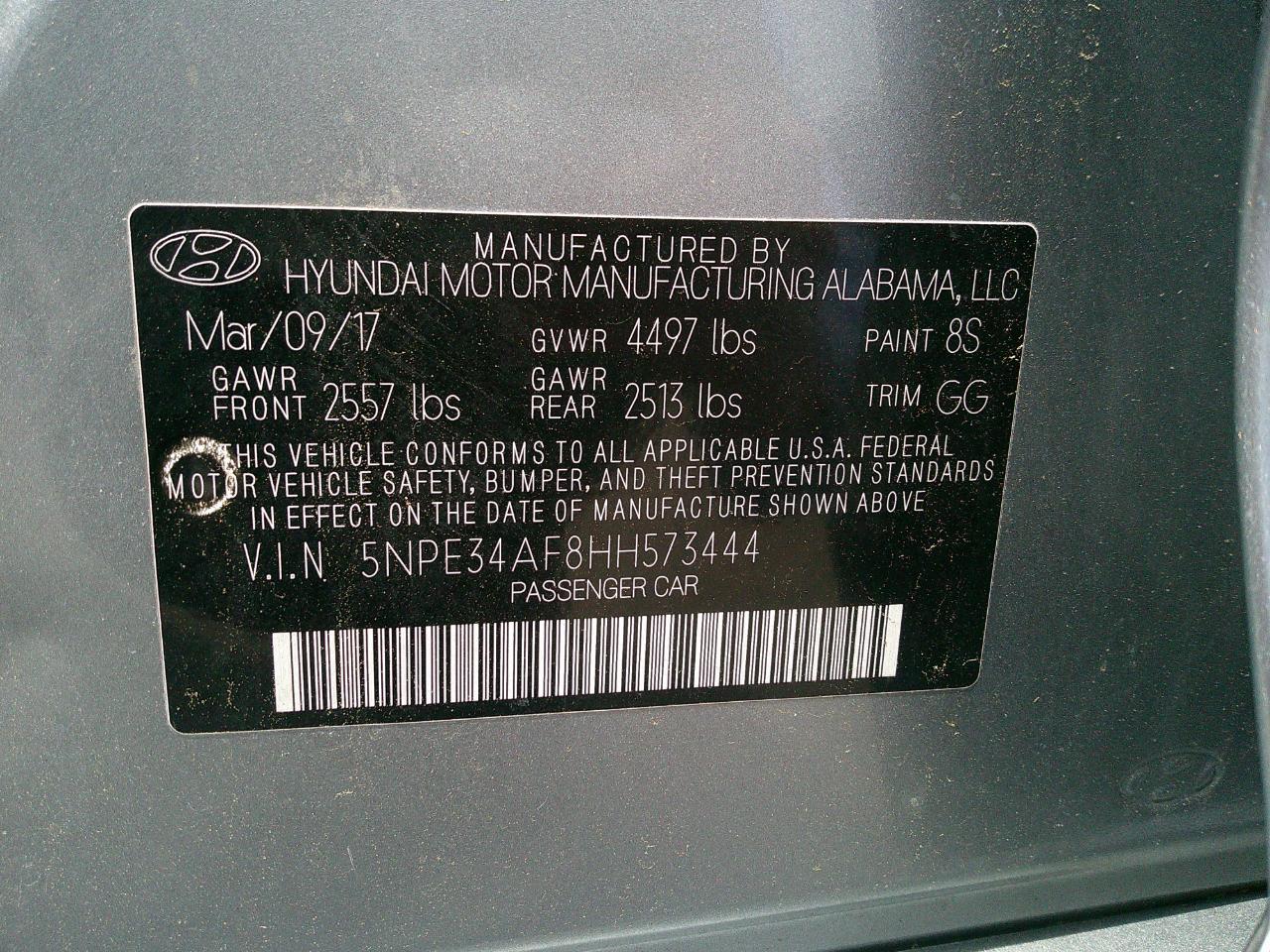 Hyundai Sonata Sport 2.4L 2017