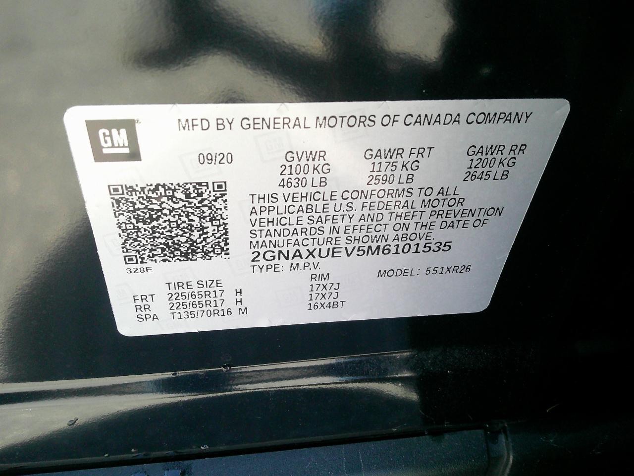 2021 Chevrolet Equinox AWD 4dr LT w/1LT