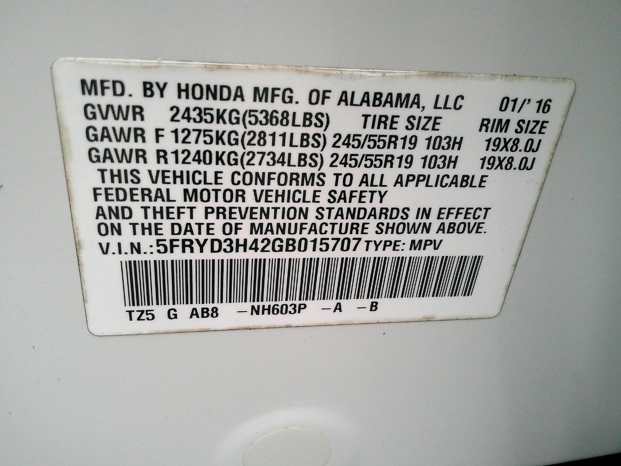 Acura MDX FWD 4dr w/Tech/AcuraWatch Plus 2016