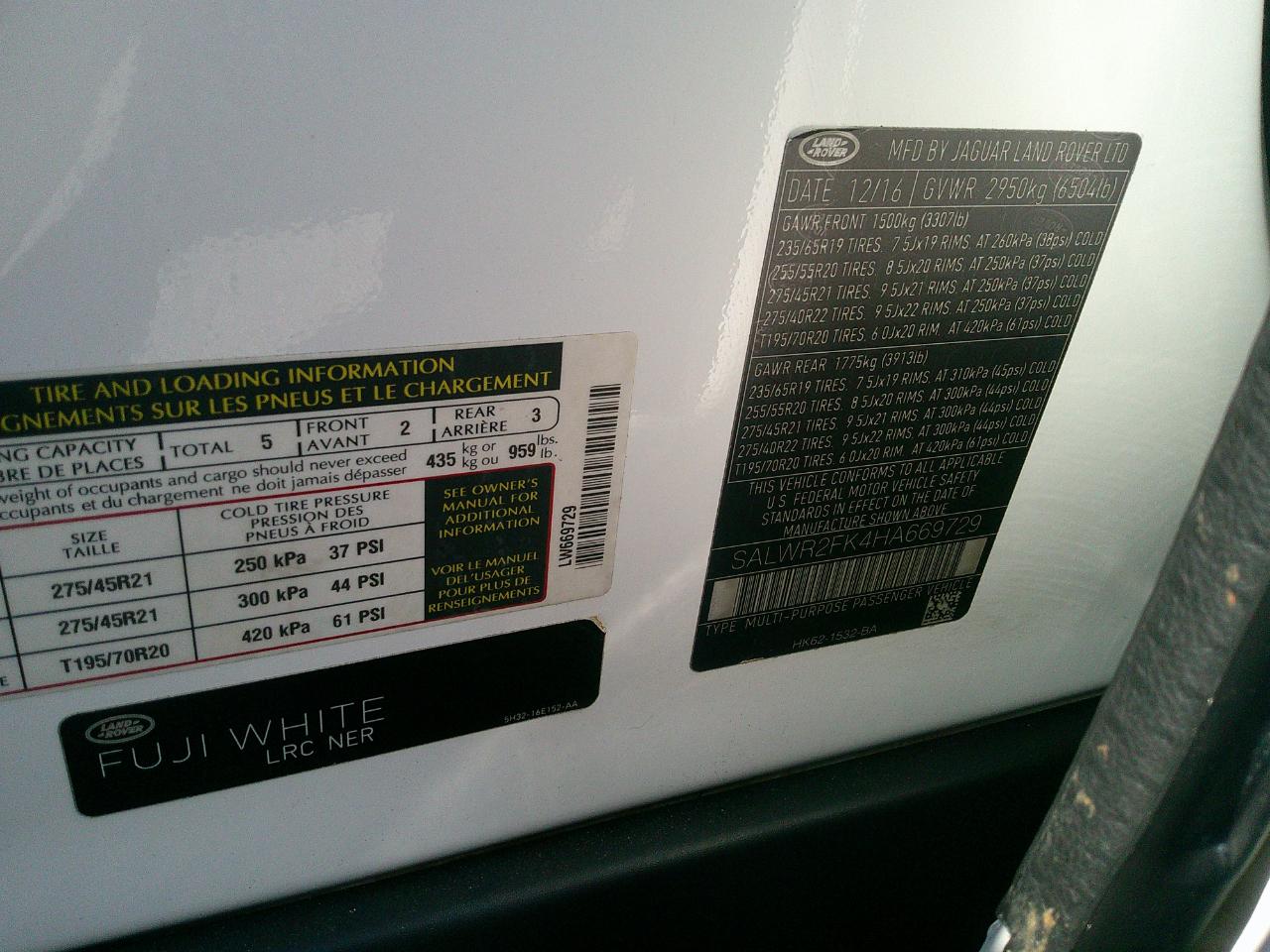 Land Rover Range Rover Sport Td6 Diesel HSE 2017