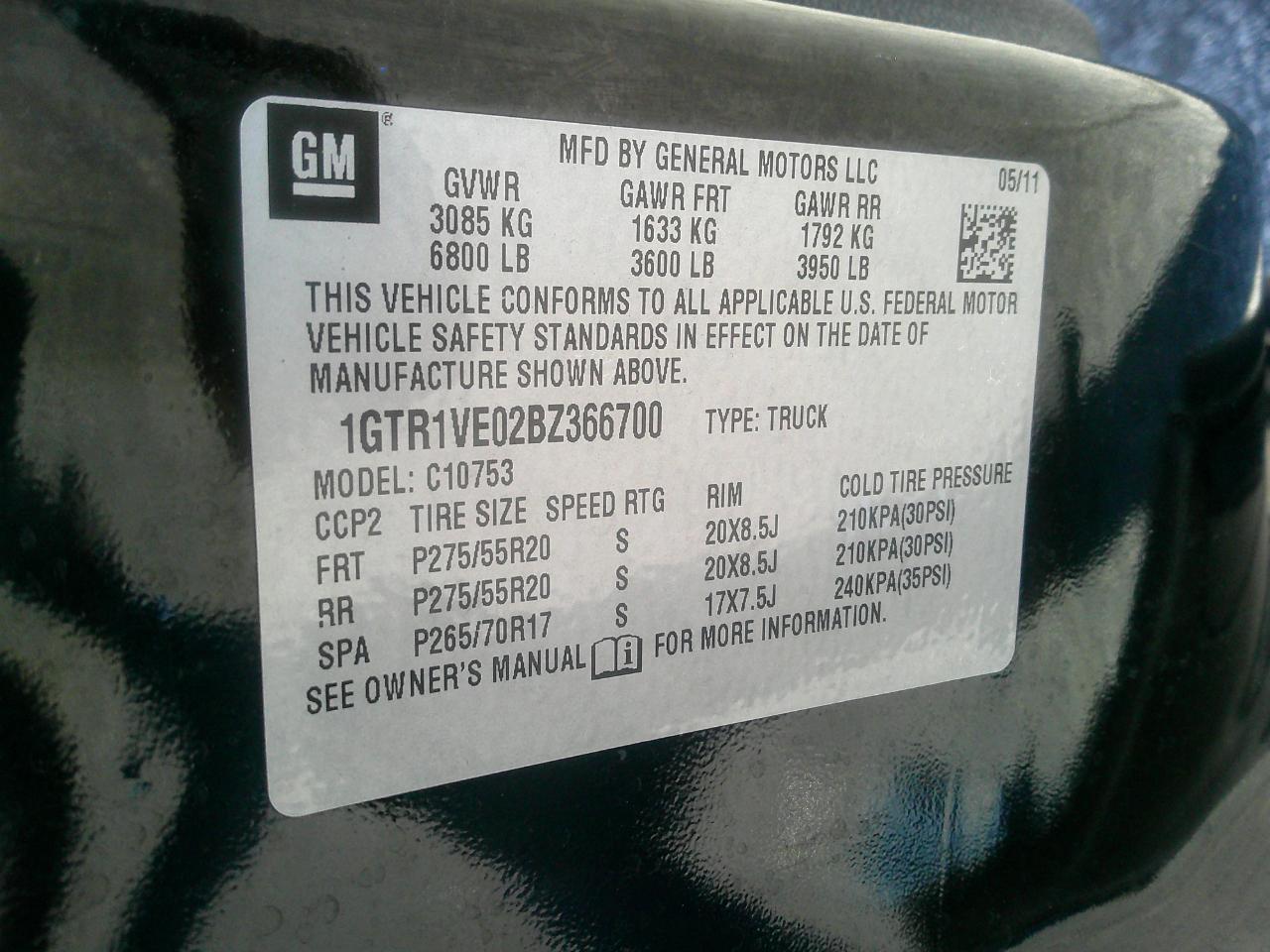 GMC Sierra 1500 2WD Ext Cab 143.5" SLE 2011