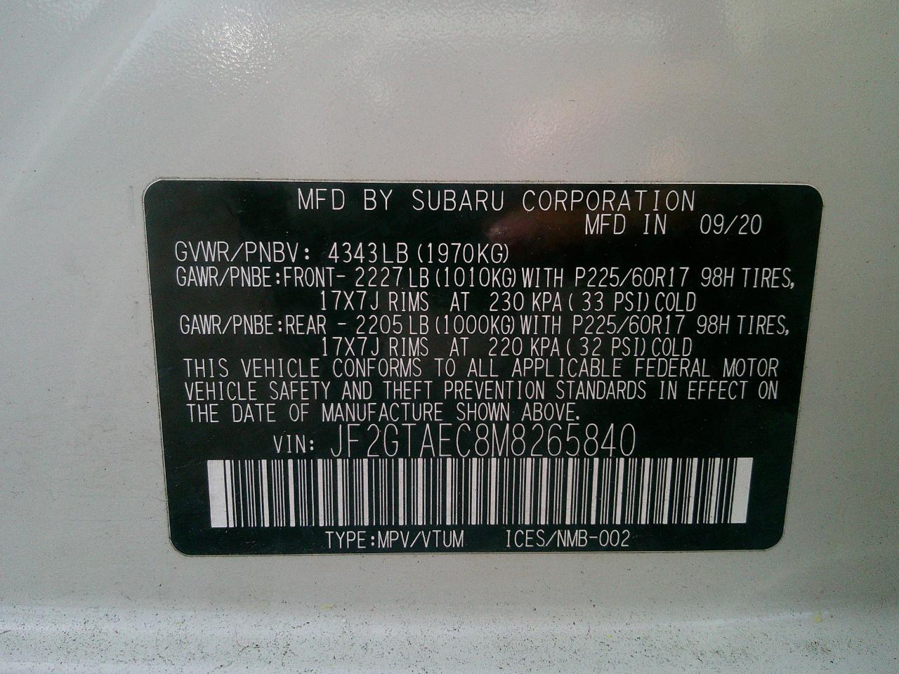 Subaru Crosstrek Premium CVT 2021