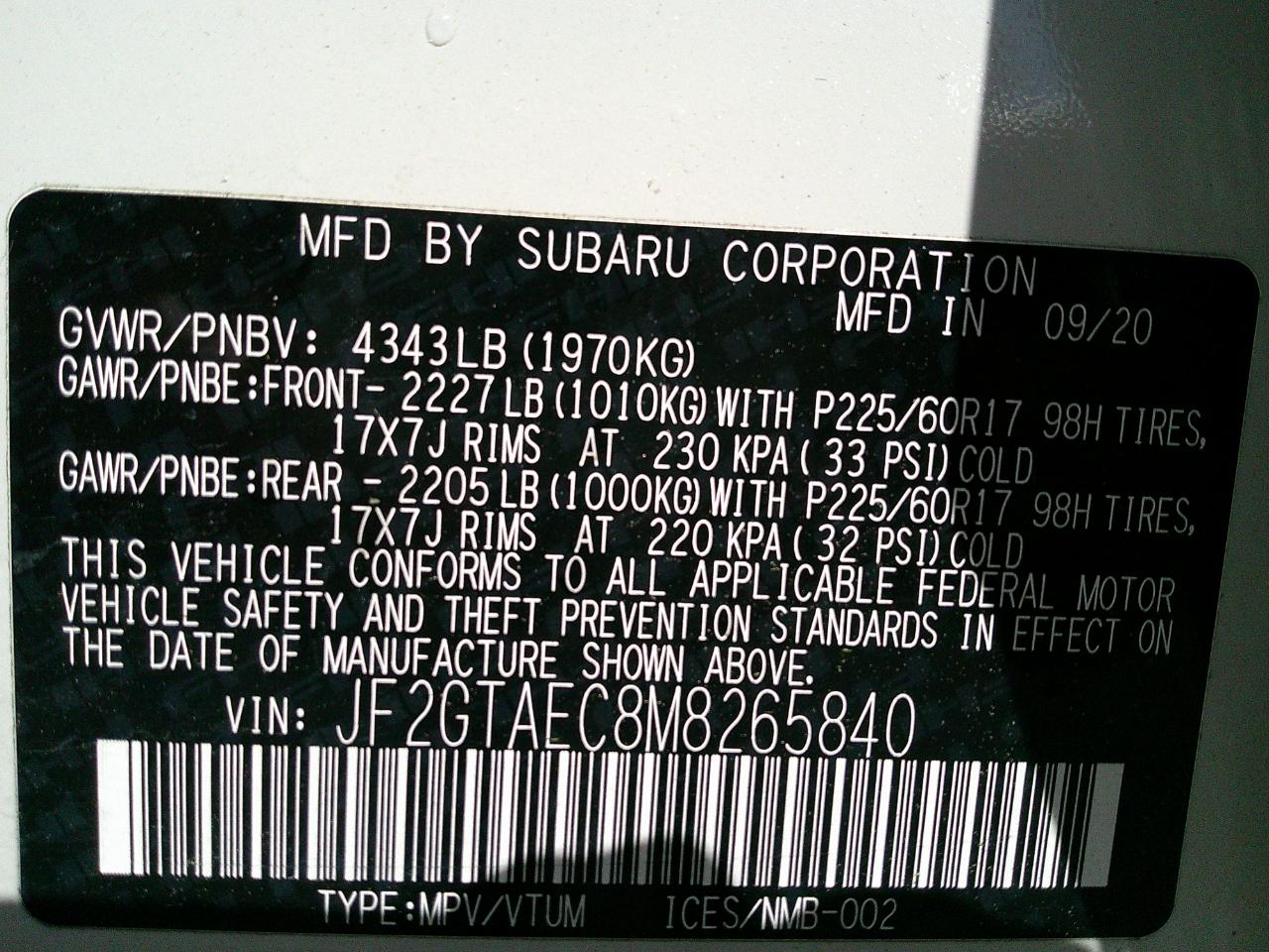 Subaru Crosstrek Premium CVT 2021