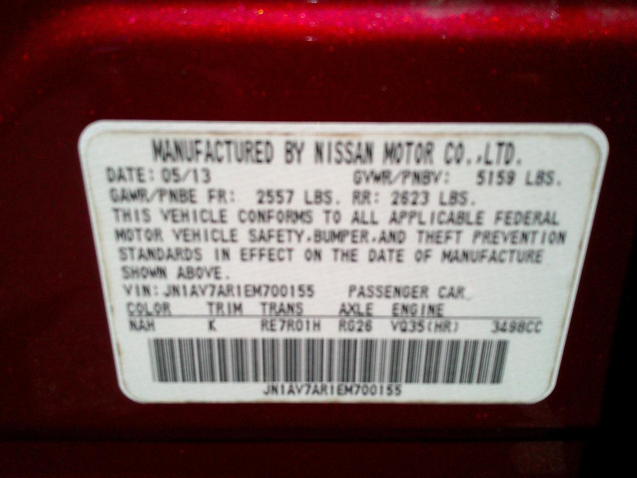 Infiniti Q50 4dr Sdn Hybrid Sport AWD 2014