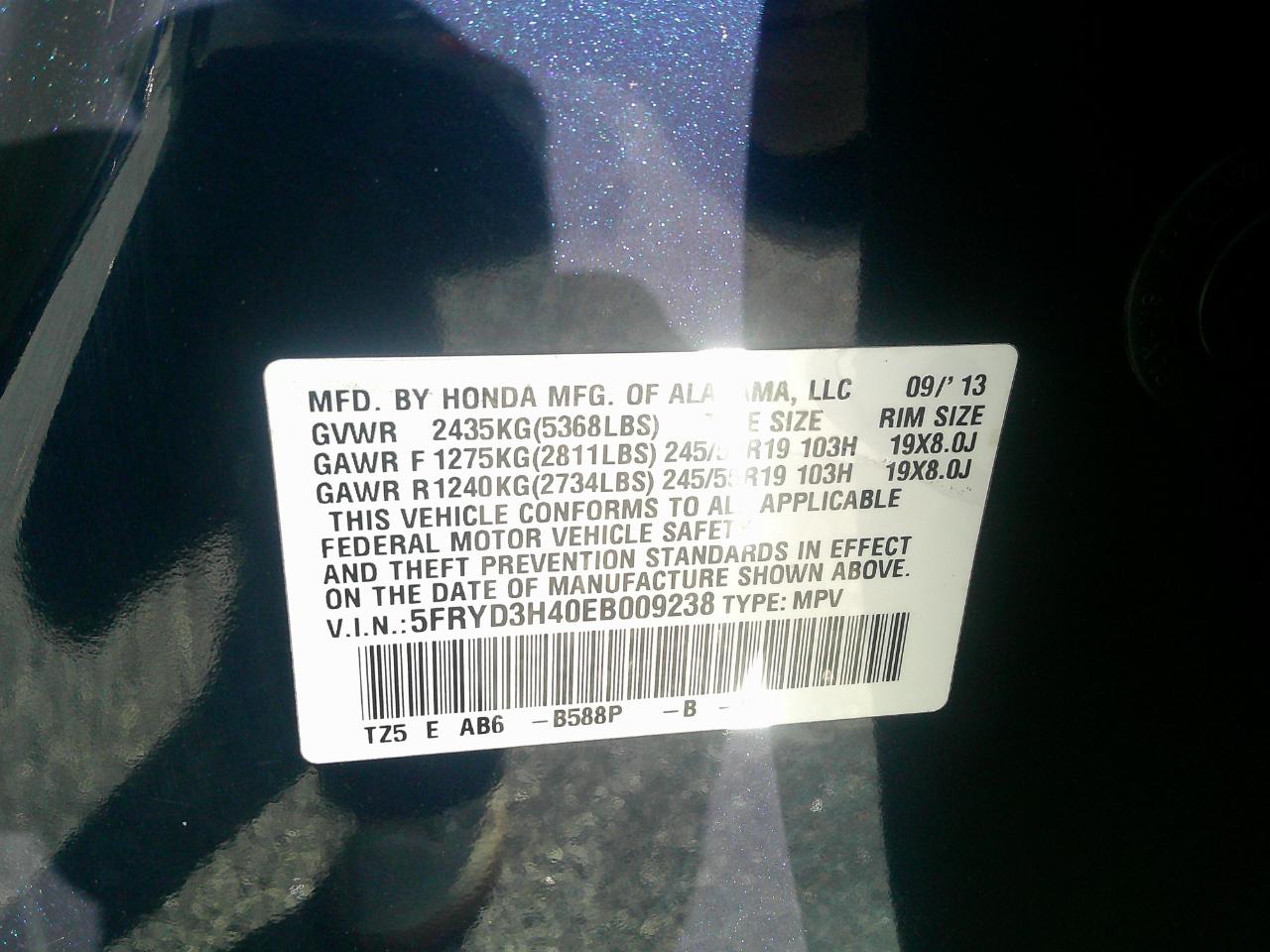 Acura MDX FWD 4dr Tech Pkg 2014