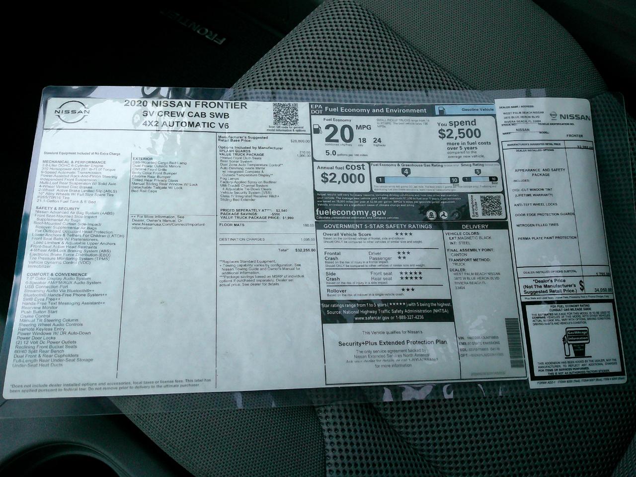 Nissan Frontier Crew Cab 4x2 SV Auto 2020