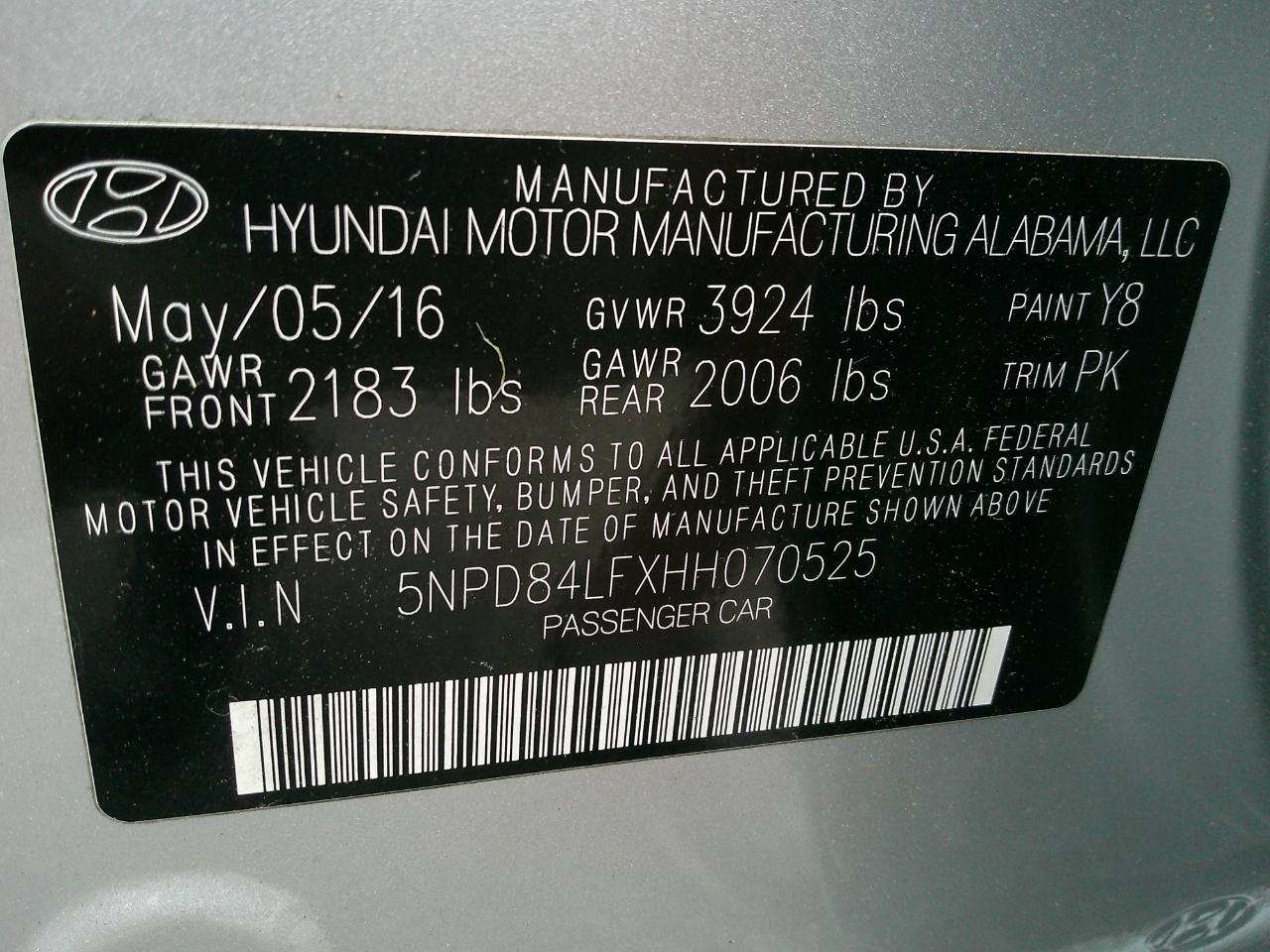 Hyundai Elantra SE 2.0L Auto (Alabama) *Ltd Avail* 2017