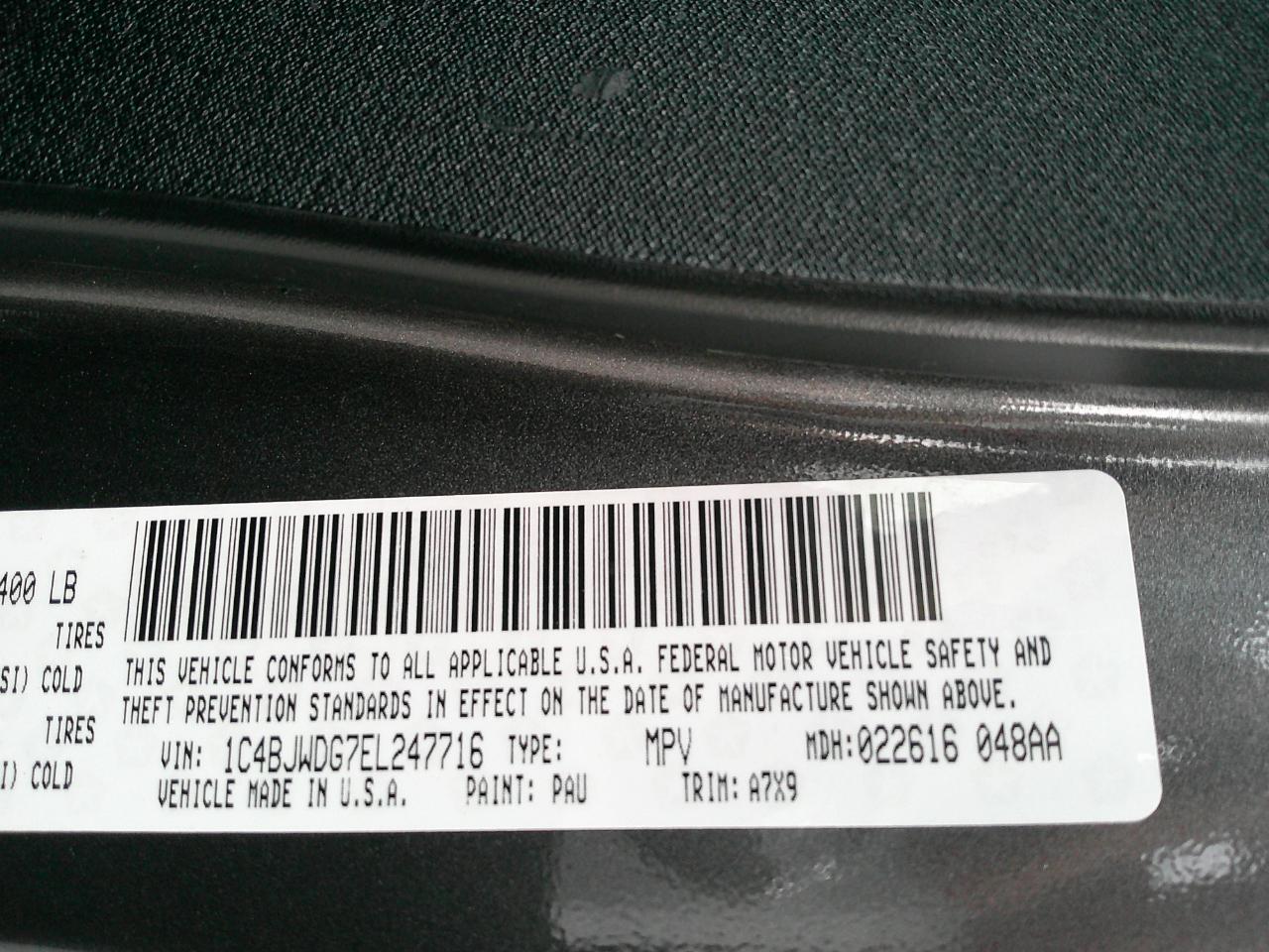 Jeep Wrangler Unlimited 4WD 4dr Sport 2014