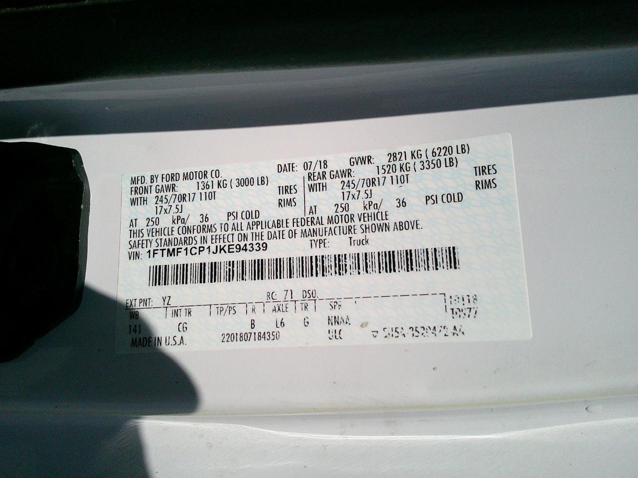 Ford F-150 XL Long Bed 2WD 2018