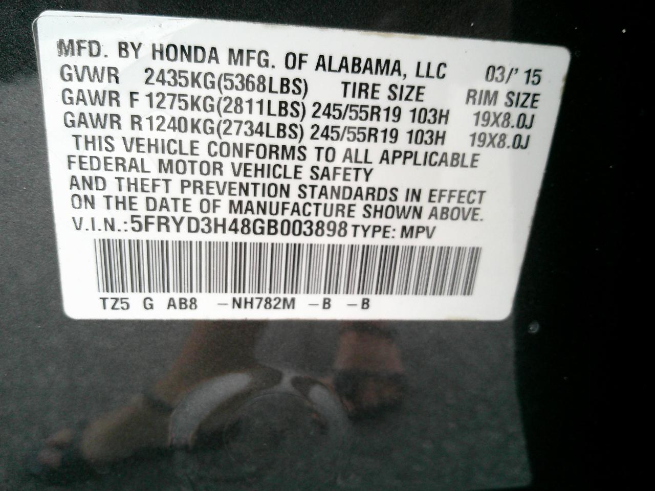 Acura MDX FWD 4dr w/Tech/AcuraWatch Plus 2016