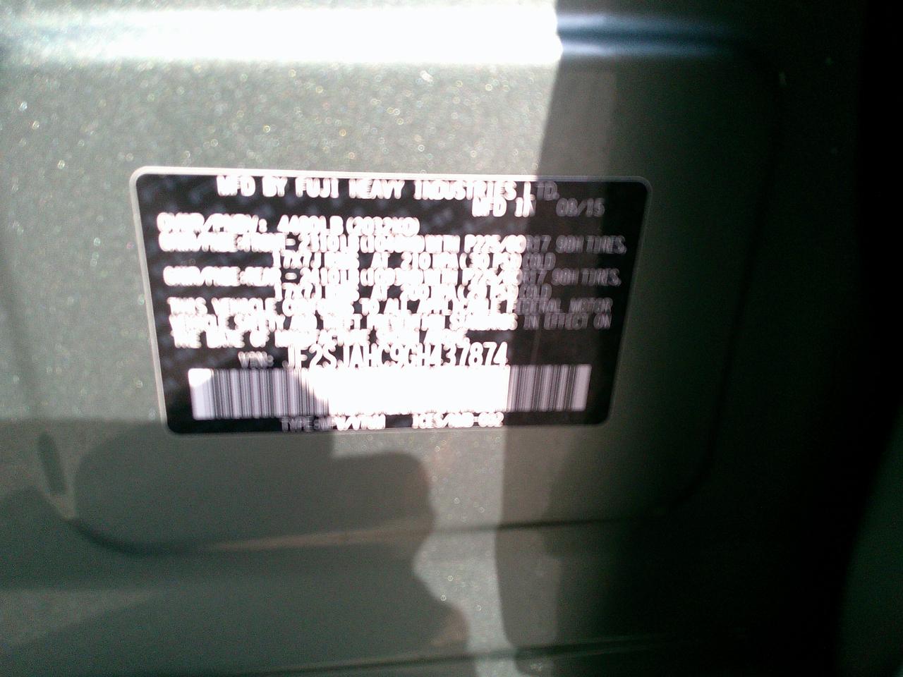 Subaru Forester 4dr CVT 2.5i Limited PZEV 2016