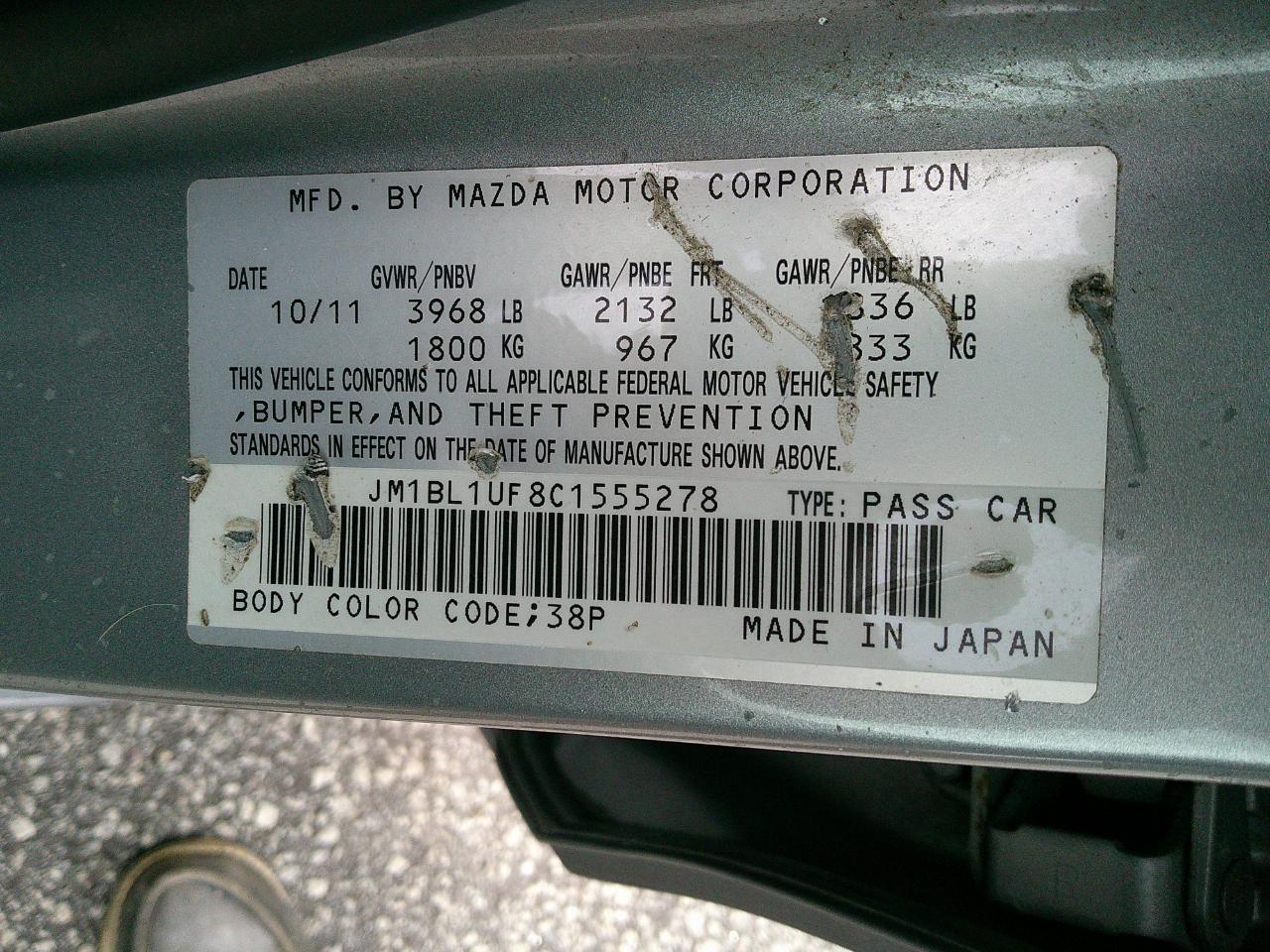 Mazda MAZDA3 4dr Sdn Auto i Sport 2012