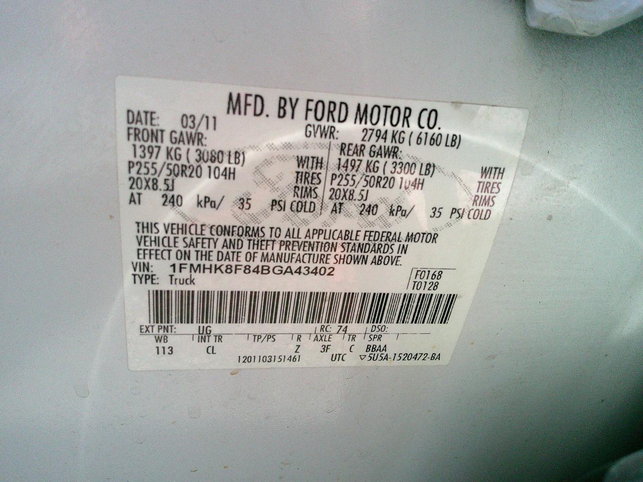 Ford Explorer 4WD 4dr Limited 2011
