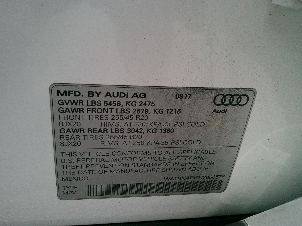 Audi Q5 2.0 TFSI Tech Premium Plus 2018