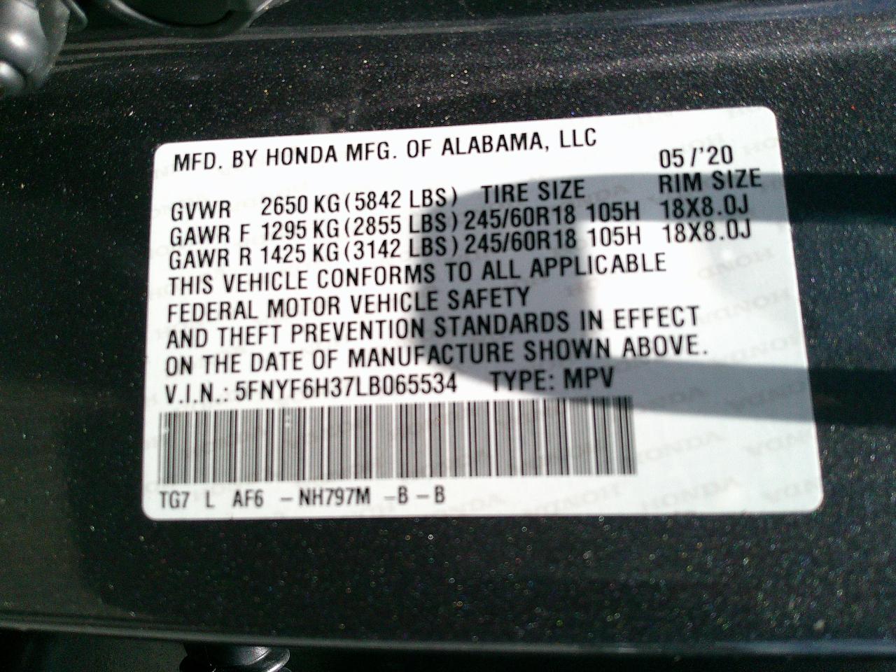 Honda Pilot EX AWD 2020