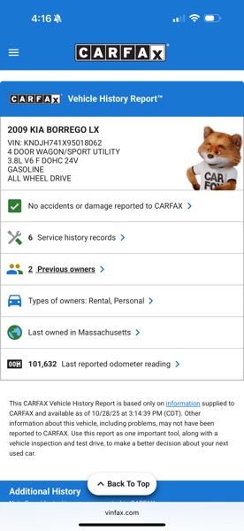 Kia Borrego EX V6 4WD 2009 Kia Borrego EX V6 4WD 2009