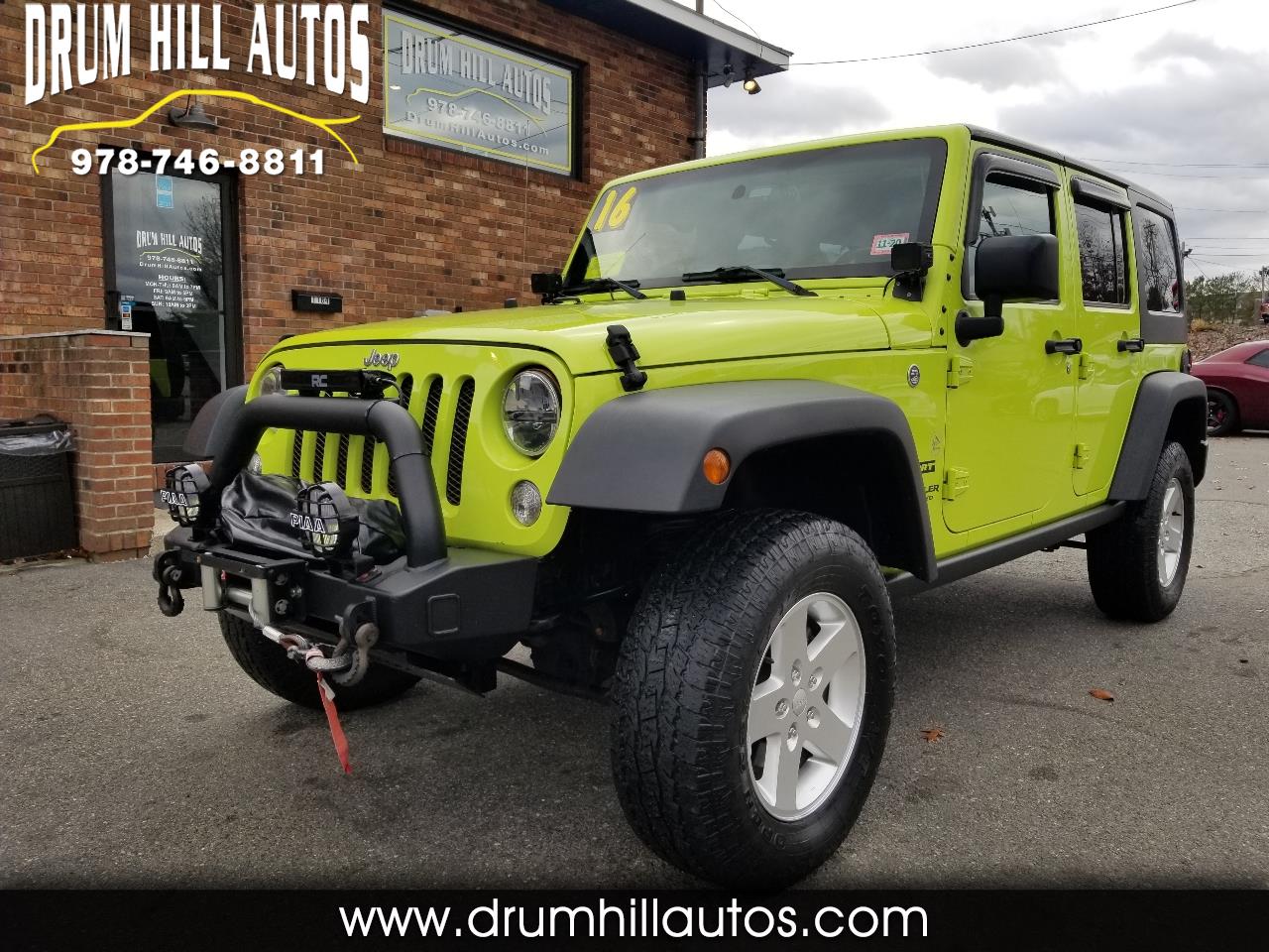 Used 2016 Jeep Wrangler Unlimited Sport 4WD for Sale in Lowell MA 01851 Drum Hill Autos