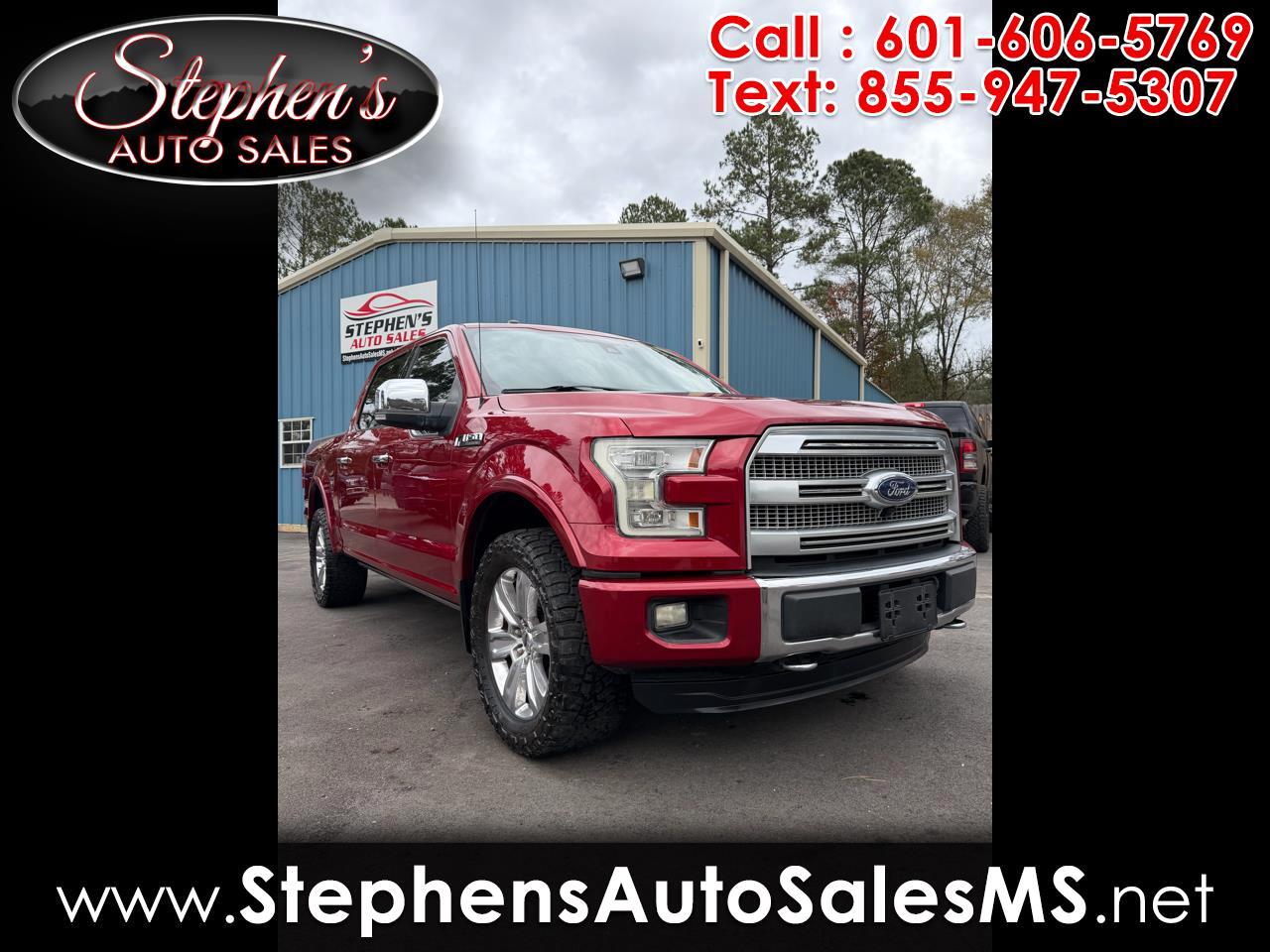 2015 Ford F-150 4WD SuperCrew 145" Platinum