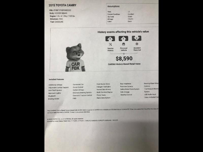 Toyota Camry SE 2015