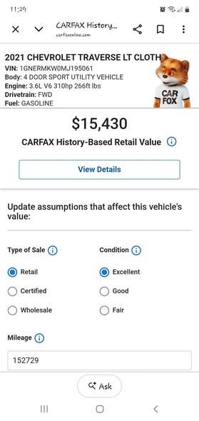 Chevrolet Traverse LT FL FWD 2021