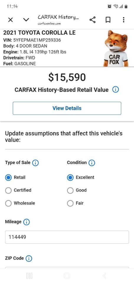 Toyota Corolla LE 2021