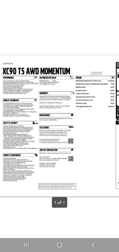 Volvo XC90 T5 Momentum 2020