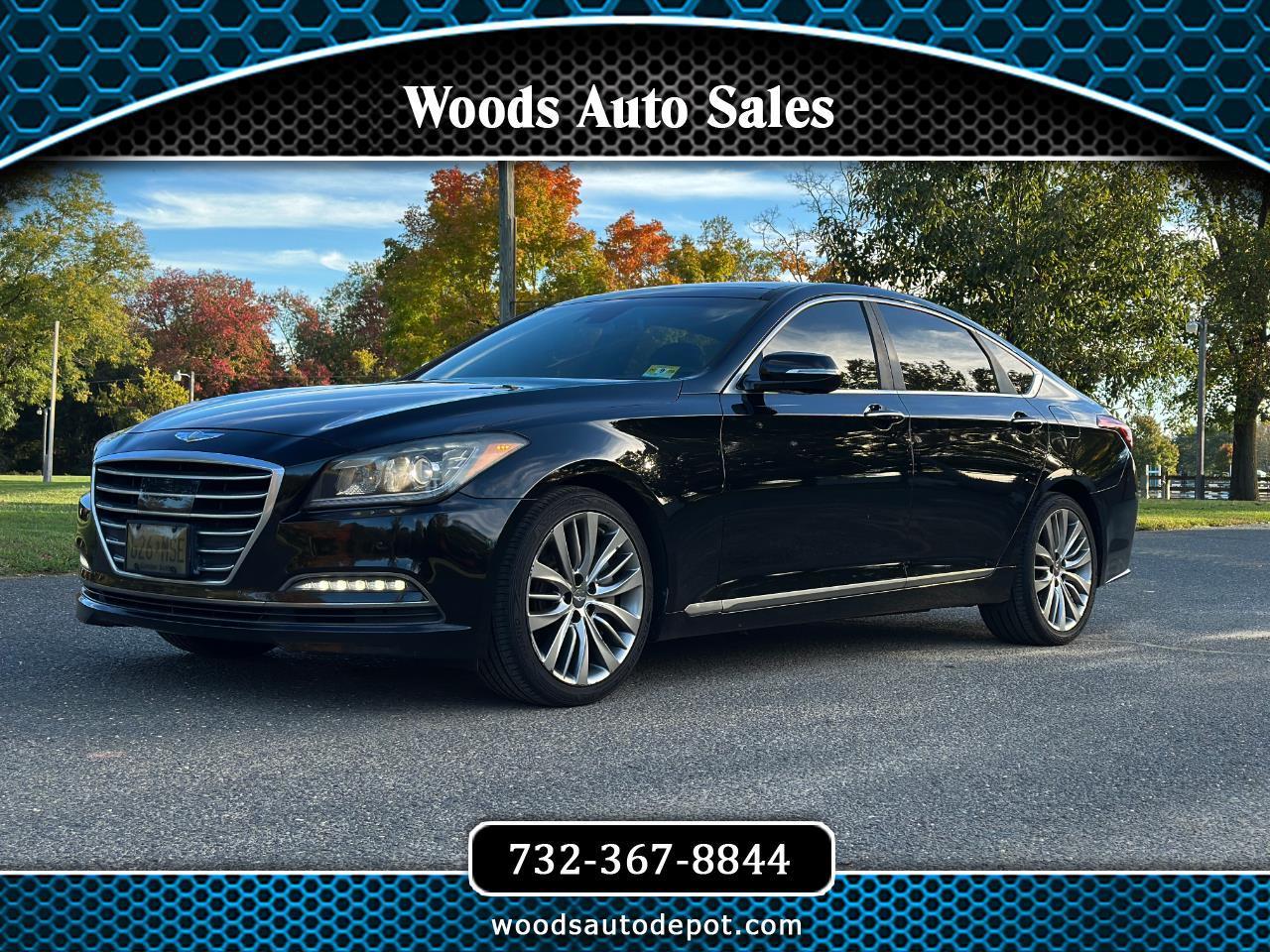 Black 2015 Hyundai Genesis Sedan Rear-Wheel Drive 