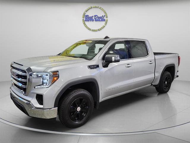 Silver 2019 GMC Sierra 1500 SLE Crew Cab 4WD Pickup Truck Four-Wheel Drive 8-Speed Automatic