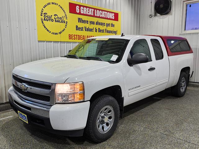 White 2011 Chevrolet Silverado 1500 LS Extended Cab 4WD Pickup Truck Four-Wheel Drive Automatic