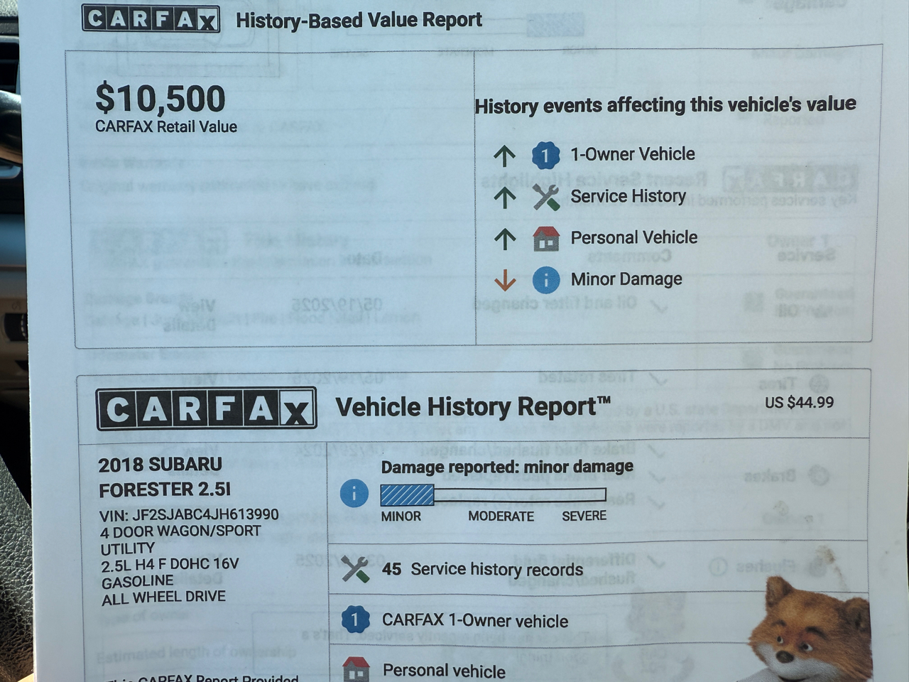 Subaru Forester 2.5i CVT 2018 Subaru Forester 2.5i CVT 2018