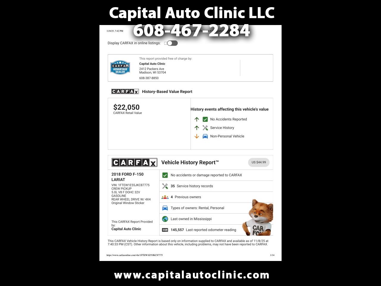 2018 Ford F-150 Lariat 4WD SuperCrew 5.5' Box