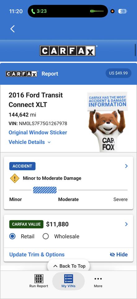 Ford Transit Connect LWB XLT 2016