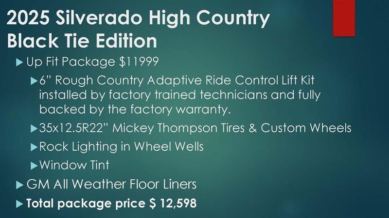 Chevrolet Silverado 1500 High Country Crew Cab 4WD 2025