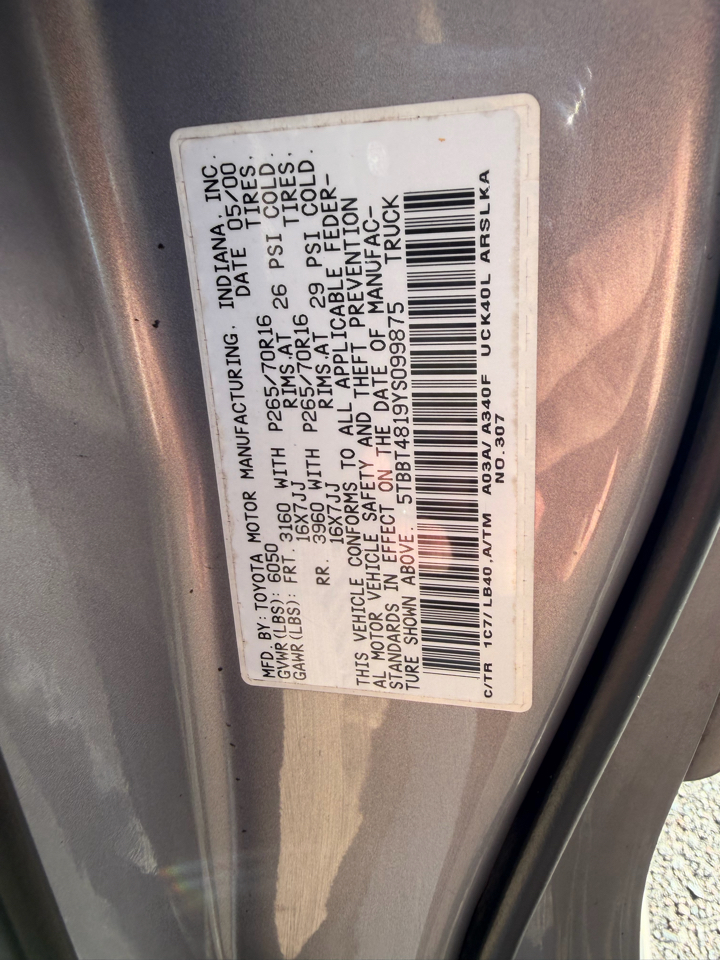 Toyota Tundra Limited Access Cab 4WD 2000