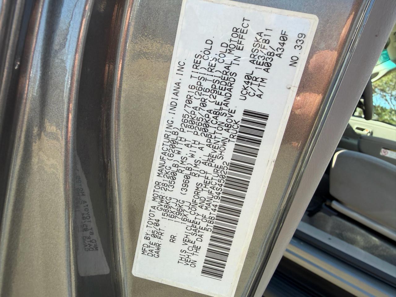 Toyota Tundra SR5 Access Cab 4WD 2004