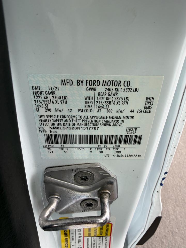 Ford Transit Connect Cargo Van XL LWB 2022