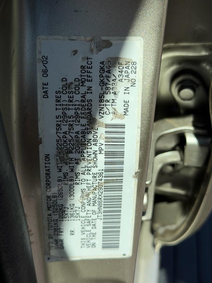 Toyota 4Runner SR5 4WD 2002