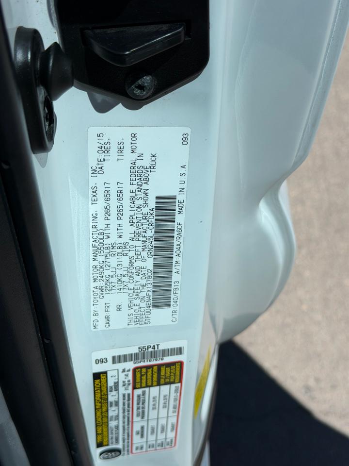 Toyota Tacoma Access Cab V6 6MT 4WD 2015