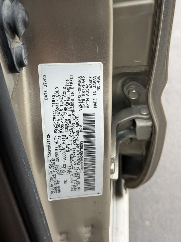 Toyota 4Runner SR5 4WD 2002