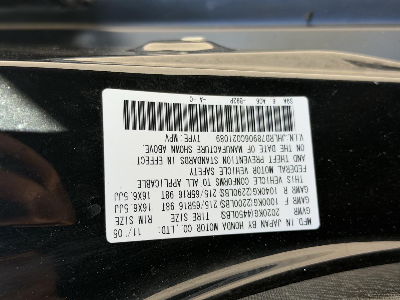 Honda CR-V SE 4WD AT 2006