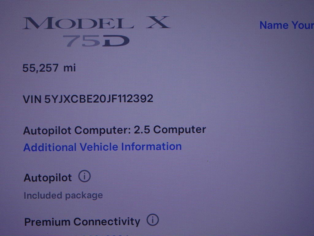 Tesla Model X 75D AWD 2018 Tesla Model X 75D AWD 2018