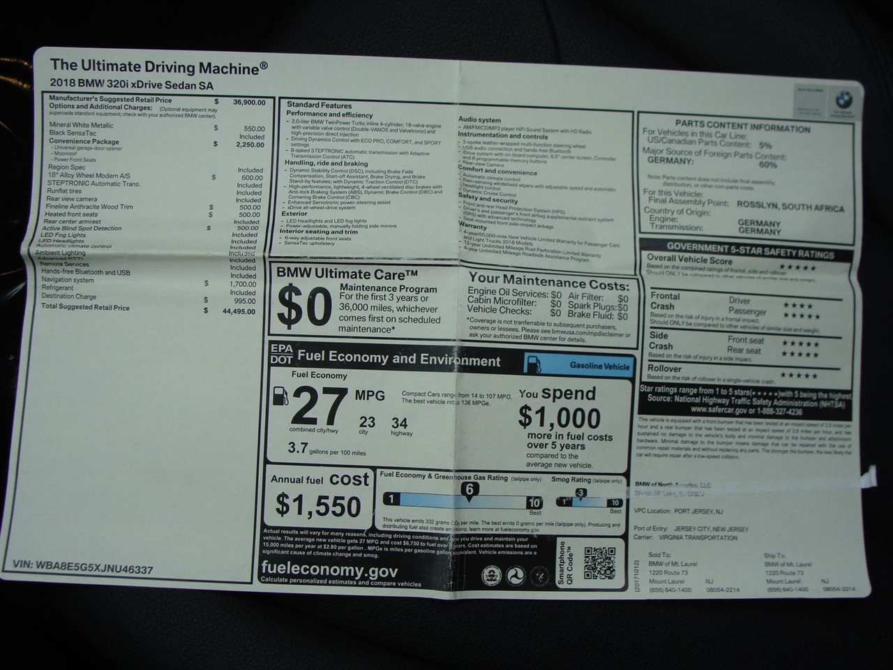 BMW 3 Series 320i xDrive Sedan South Africa 2018