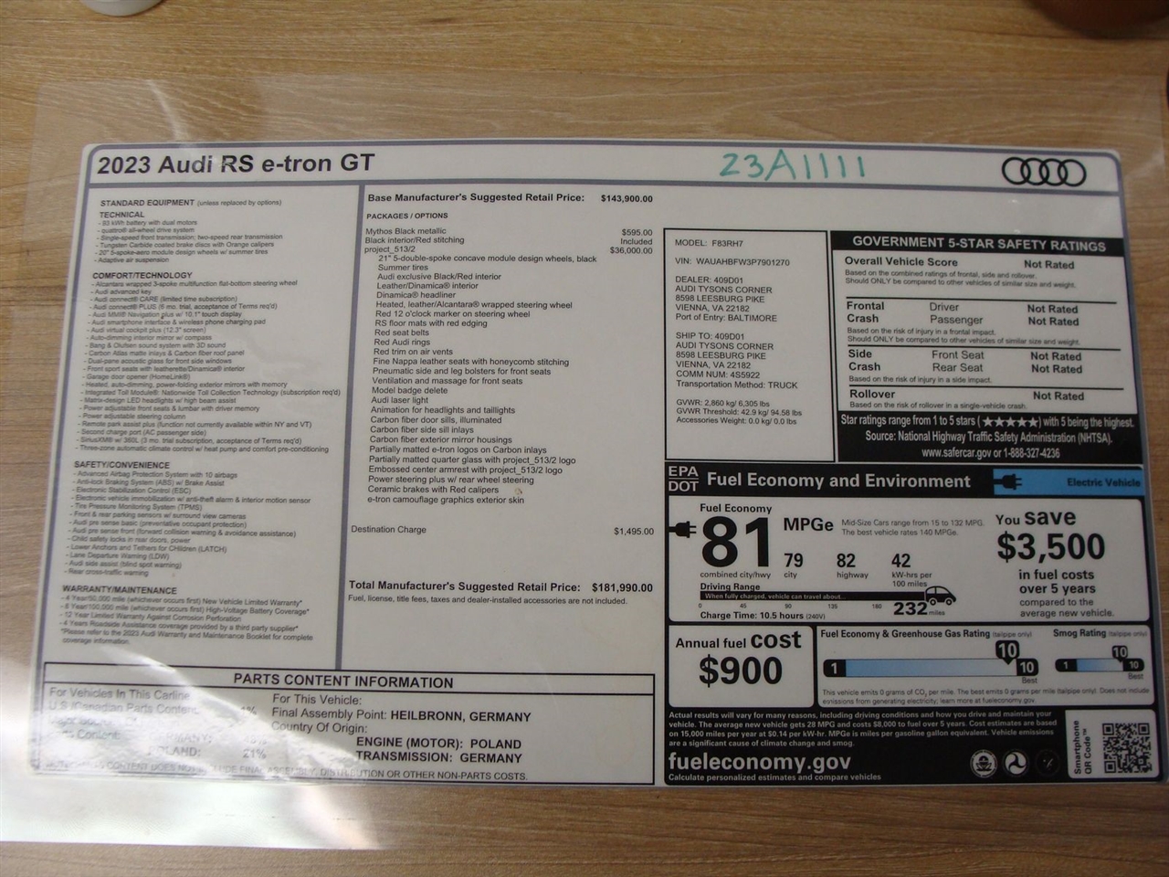 Audi RS e-tron GT quattro 2023