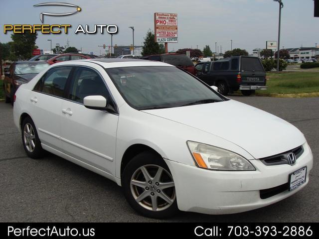 White 2003 Honda Accord Sedan Front-Wheel Drive Automatic