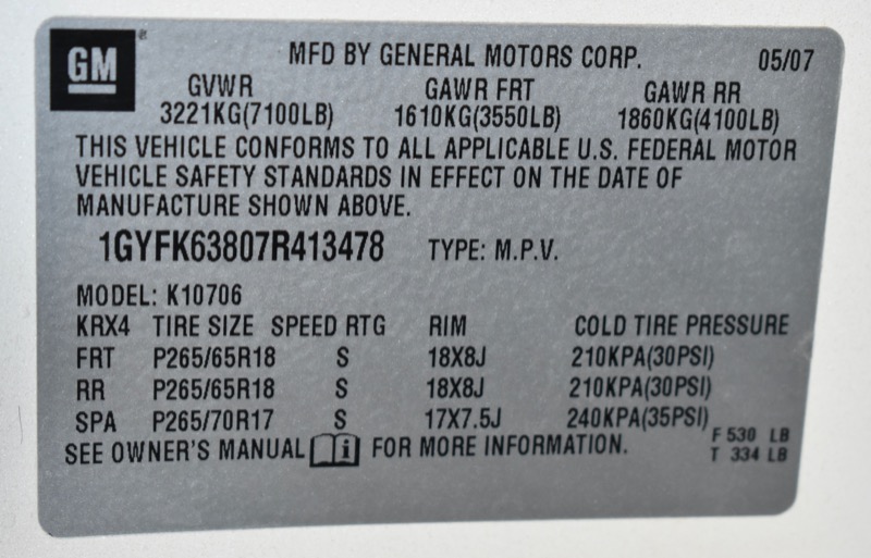 Cadillac Escalade AWD 2007