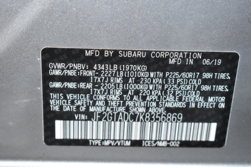 Subaru Crosstrek 2.0i Premium CVT 2019