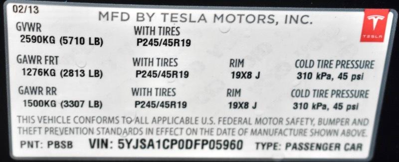 Tesla Model S Base 2013
